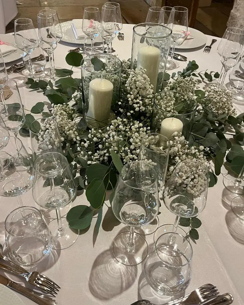 Centre de table et bougies