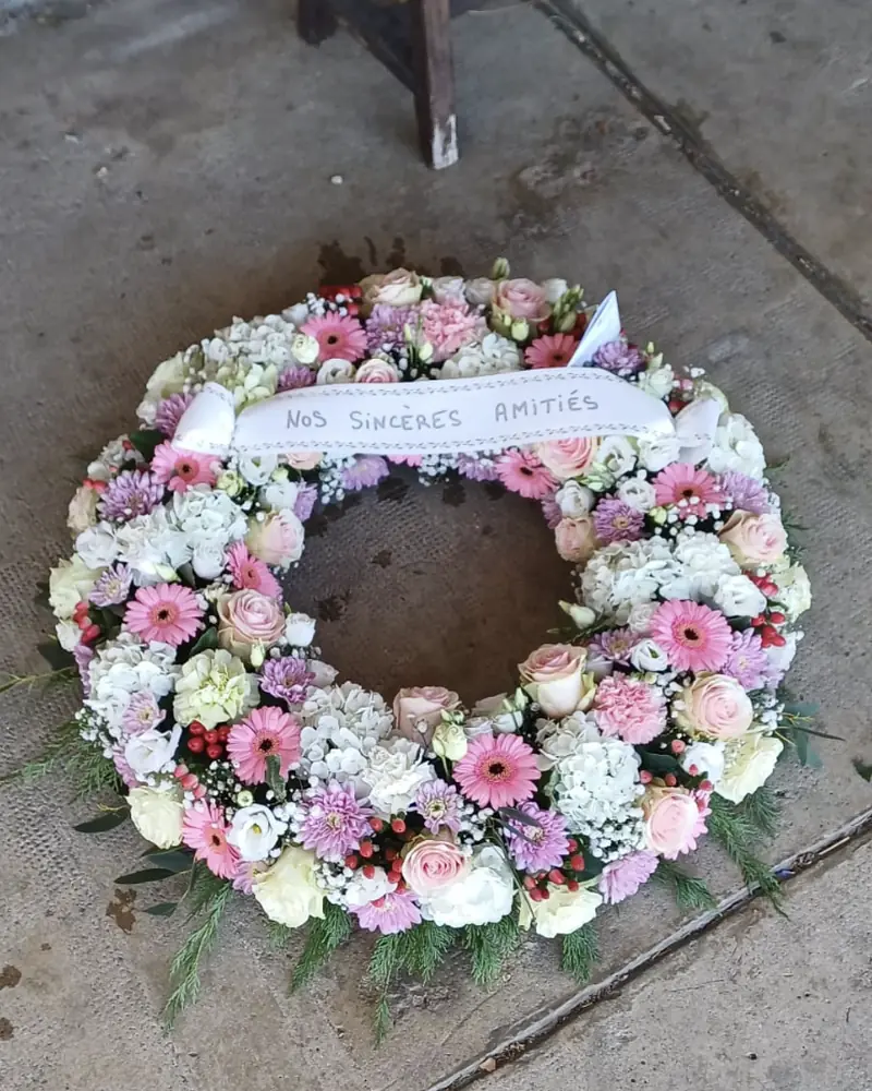 Couronne rose et blanche