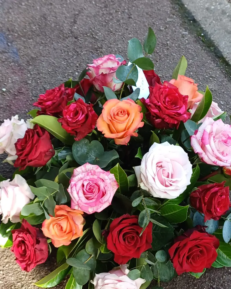 Coussin de roses