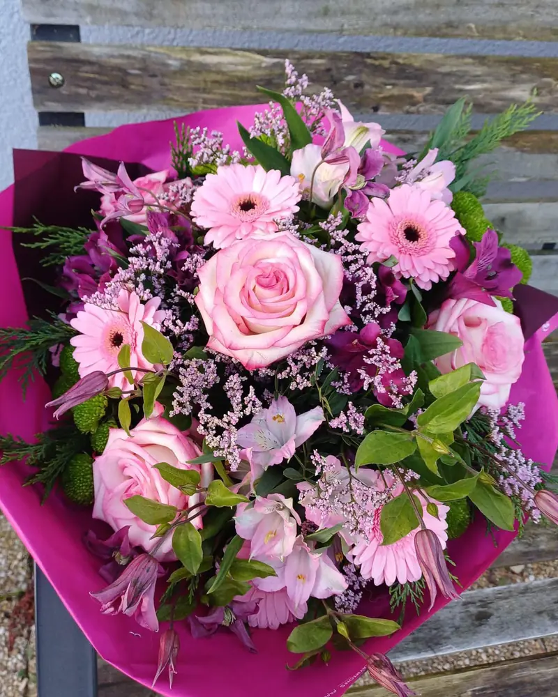 Bouquet d’anniversaire rose