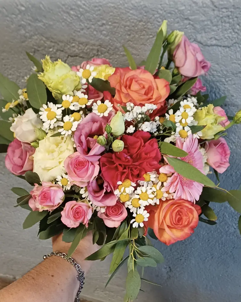 Bouquet de mariée coloré